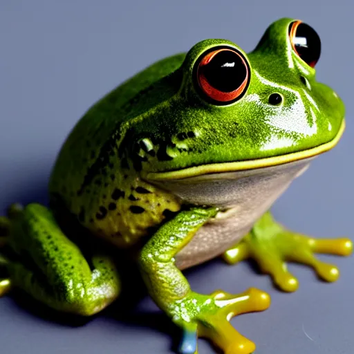 Prompt: a stuffed frog, realistic, photo studio, HDR, 8k, trending on Twitter
