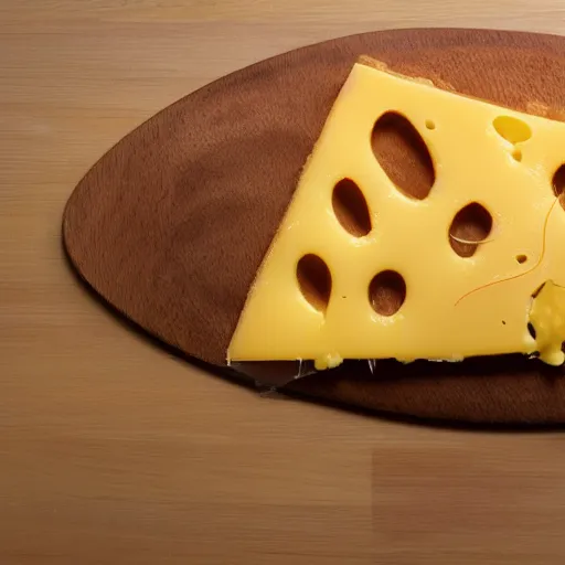 Prompt: a foot made up of cheese