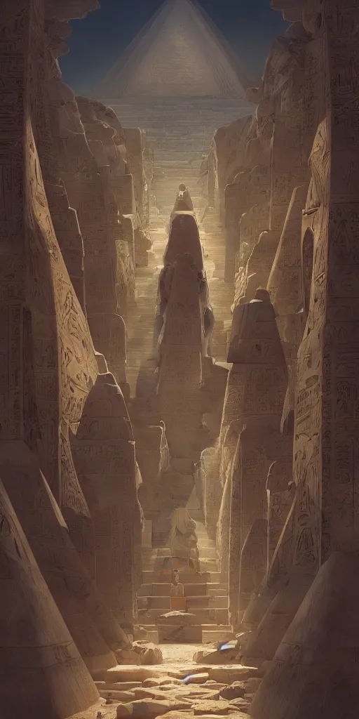 Image similar to symmetry!! egyptian gods in the valley of kings, surreal, dreamlike, lucid dream, very detailed, perfect lighting, perfect composition, 4 k, artgerm, derek zabrocki, greg rutkowski