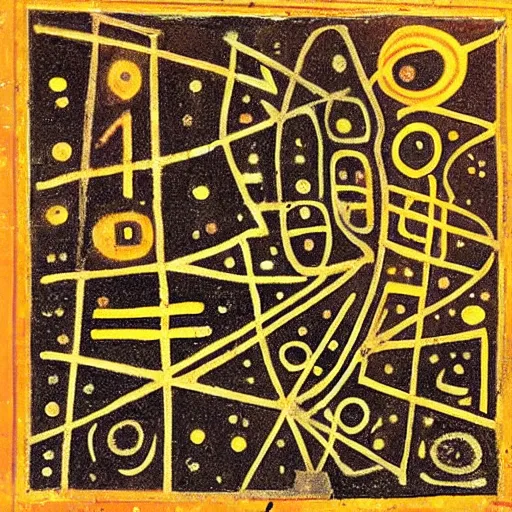 Prompt: The Big Bang God Particle, Cave Painting by the Dogon people of Mali, sirius a, sirius b