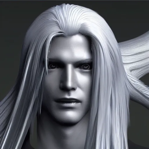 Prompt: sephiroth is mario, a computer rendering by h. r. giger, trending on zbrush central, neoplasticism, zbrush, reimagined by industrial light and magic, # vfxfriday