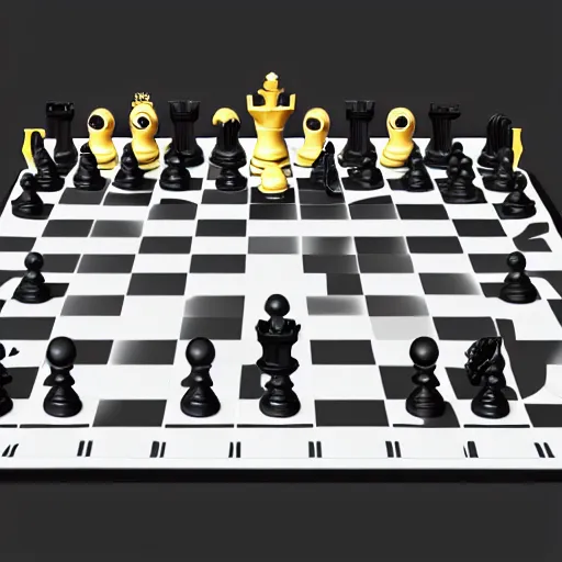 Prompt: a chess board but all the figures are minions, 4k, hyperrealistic, 3d render, smooth, vector