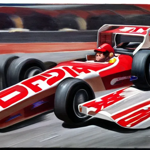 Image similar to mario andretti, realistic, clean, detailed