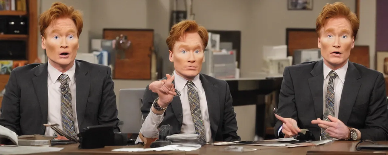 Image similar to conan obrien in the office season 2