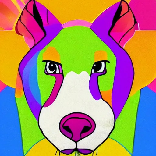 Image similar to colorful profile picture cartoon animal