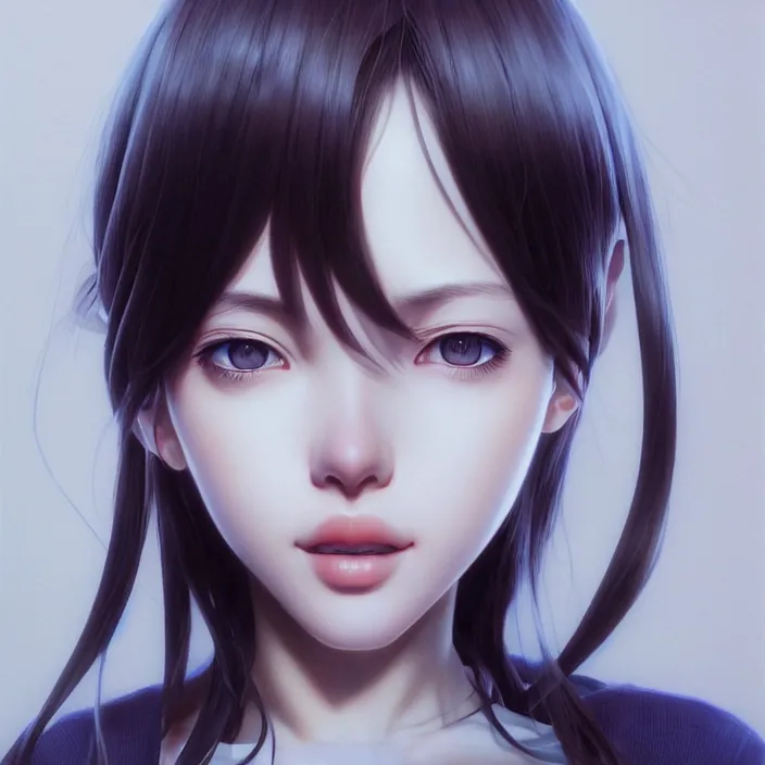 Image similar to beautiful portrait of the popular girl, by katsuhiro otomo, yoshitaka amano, nico tanigawa, and artgerm rendered with 3 d effect.