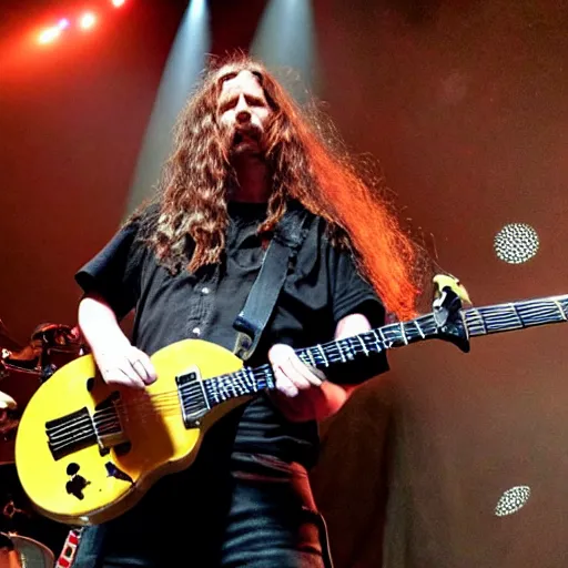 Image similar to mikael akerfeldt of opeth, wearing samurai armor