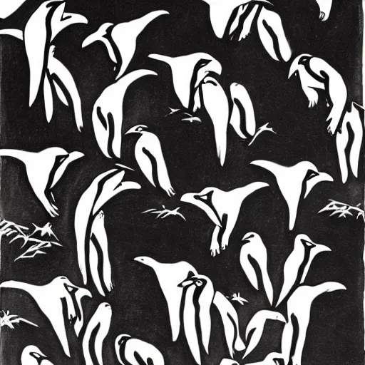 Prompt: penguins drawn by warhol