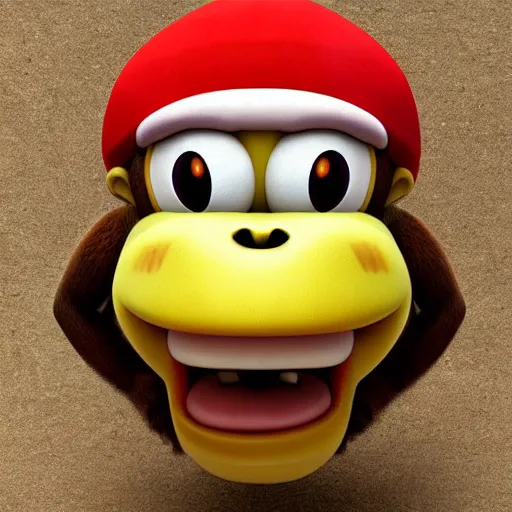 Prompt: donkey kong spongebob, photorealistic