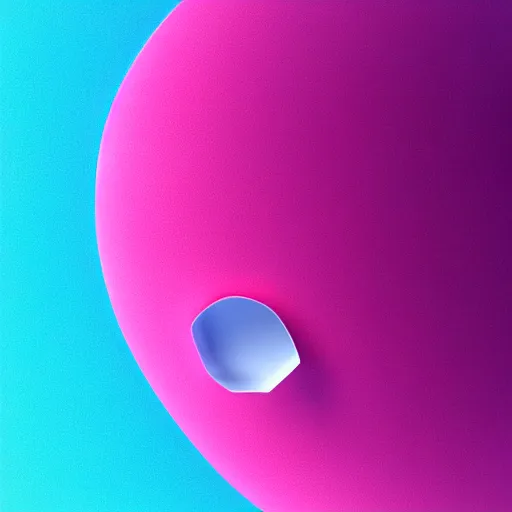 Prompt: 3 d render of a light blue and pink blob on a white background, blender, pastel colors, minimalistic