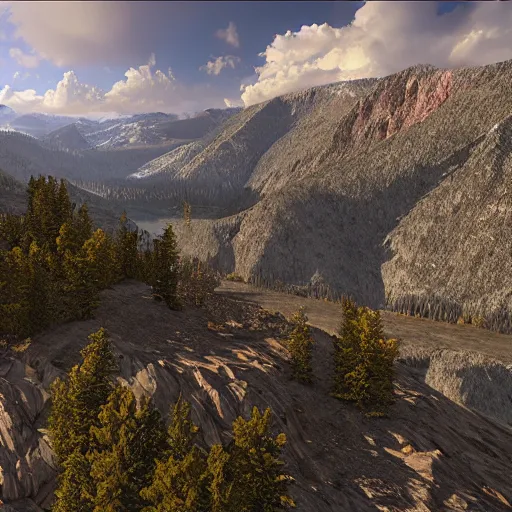 Prompt: rocky mountains, detailed, unreal engine 5, natgeo