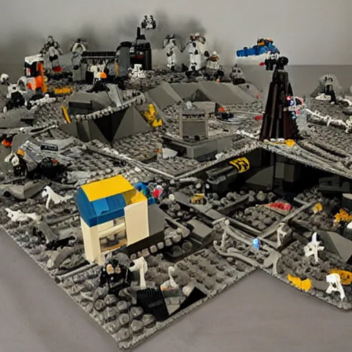 Image similar to the end of the world in lego, apocalypse. sci - fi. beautiful.