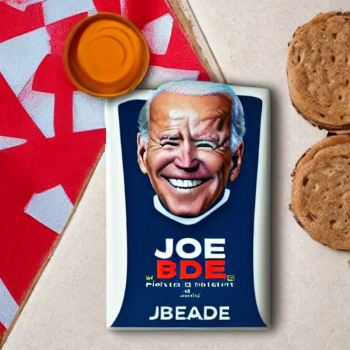 Prompt: joe biden as a poptart, professional product photography