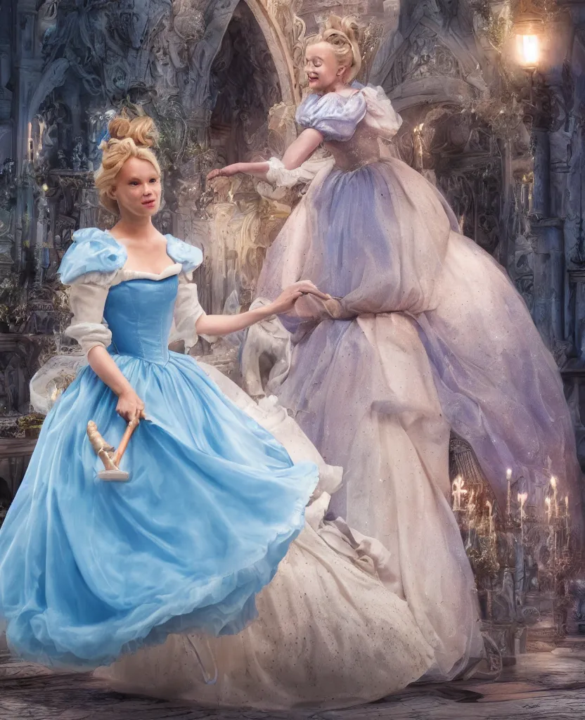 Prompt: photo of an ugly cinderella, realistic, 8 k