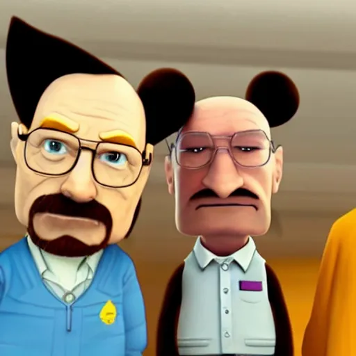 Image similar to walter white as a pixar character