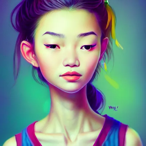 Prompt: beautiful portrait of a hopeless, worthless, lonely, vietnamese, ( waitress ) girl, stunning, intelligent, fashionable, vivid!!, sharp, crisp, colorful!!, ultra ambient occlusion, reflective, universal shadowing, fantasy art, extremely even lighting, art by wlop, dr seuss!!, ilya