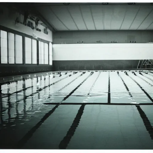 Image similar to an empty indoor swimming, 35mm film