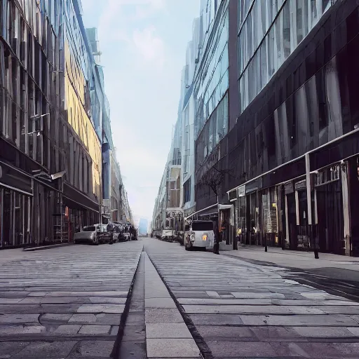 Image similar to a perfect street designed by norman foster. cinematic, 8 k, inspirational.