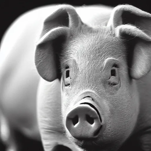 Prompt: portrait of marine lepen as a pig, symmetrical, nikon 3 5 mm photography, ultrarealistic