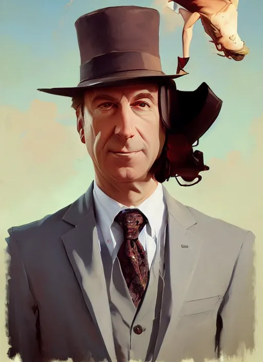 Image similar to portrait of saul goodman, lawyer clothing, painting by sargent and leyendecker, asymmetrical, intricate, elegant, matte painting, illustration,, by rhads, by greg rutkowski, by greg tocchini, by james gilleard, by joe fenton