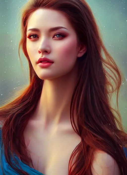 Image similar to photo of a gorgeous young woman in the style of stefan kostic, realistic, professionally, professionally color graded, half body shot, sharp focus, 8 k high definition, insanely detailed, intricate, elegant, art by stanley lau and artgerm