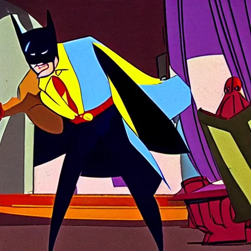 Image similar to screengrab from Batman: the animated series