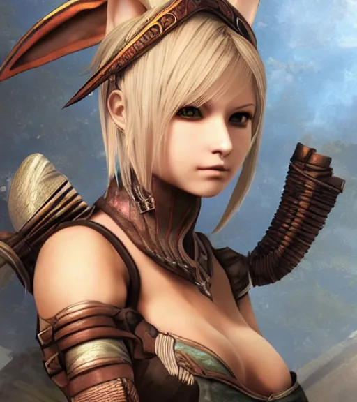 Prompt: portrait of final fantasy xii viera people