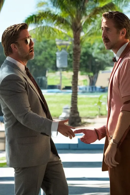 Image similar to Russell Crowe and Ryan Gosling in The Nice Guys (2016), cinematography, movie stills