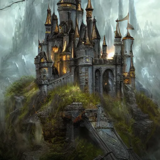 Prompt: tom cruise, perfect fces, fantasy art landscape, fantasy city, fantasy kunst, fantasy castle, fantasy house, architecture mystery, artstation, house illustration