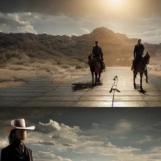 Image similar to the westworld series finale, cinematic, concept art