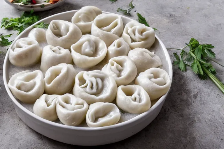 Prompt: a bathtub full of pelmeni