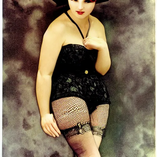 Image similar to elegant woman dressed up as pikachu, wearing black lacy stockings, art photo by Annie Liebovitz and Alphonse Mucha