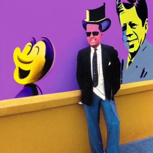 Image similar to jfk posing at the purple wall disneywall at wdw instagram photo