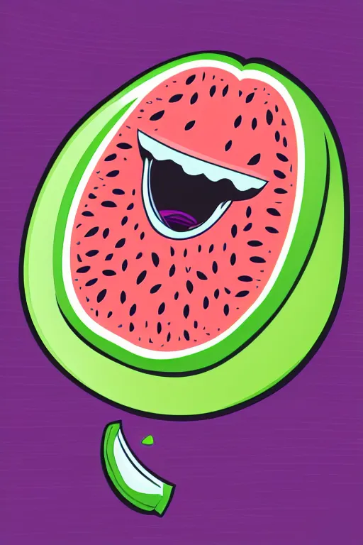 Prompt: Bear eating a watermelon, sticker, colorful, illustration, highly detailed, simple, smooth and clean vector curves, no jagged lines, vector art, smooth