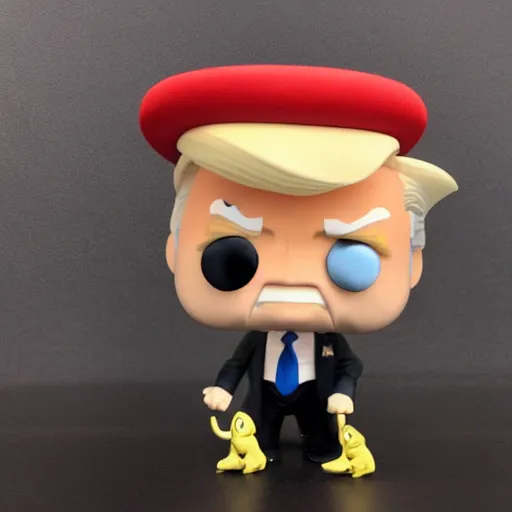 Prompt: donald trump pop vinyl figure