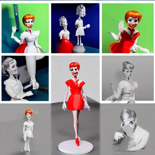 Prompt: individual grace kelly ( ( ( cosplay tex avery ) ) ), grace kelly, grace kelly, stop motion vinyl action figure, plastic, toy, very reflective, aaron horkey style