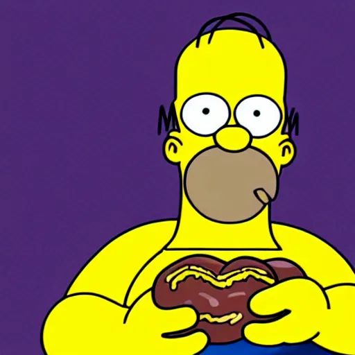 Prompt: homer simpson as a donut