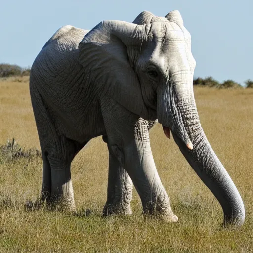 Prompt: albino elephant