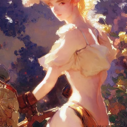 Prompt: a high fashionportrait of a cute anime girl, painting by gaston bussiere, craig mullins, j. c. leyendecker