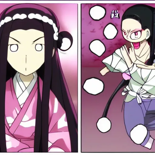 Image similar to nezuko is angry