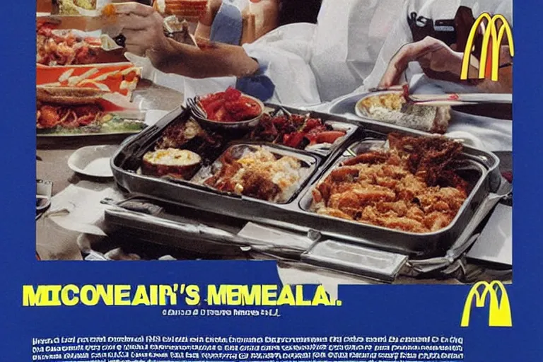 Image similar to mcdonald's mc - 9 1 1 9 / 1 1 meal, twin towers, in 2 0 0 1, y 2 k cybercore, advertisement photo