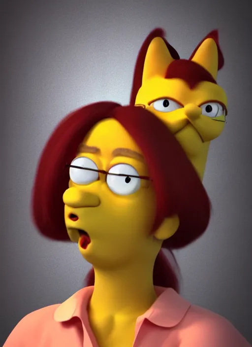 3d render portrait of the mad cat lady from the | Stable Diffusion ...
