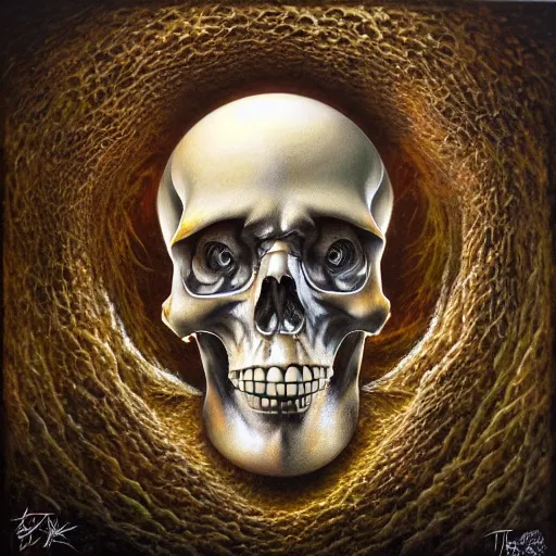 Image similar to Crystal skull by Tomasz Alen Kopera, masterpiece