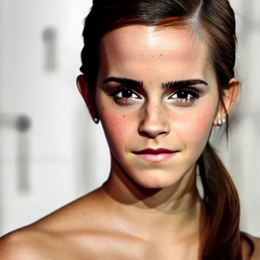 Image similar to Emma Watson and Kim Kardashian hybrid