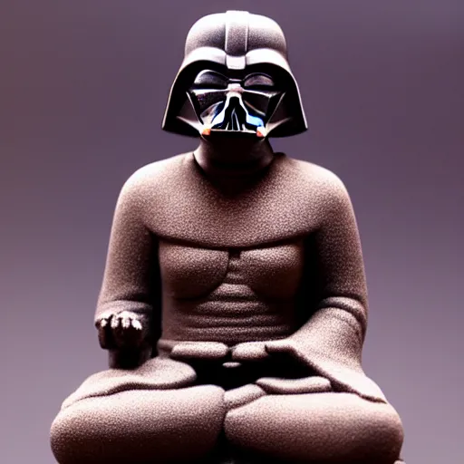 Image similar to darth vader as buddha, 5 5 mm