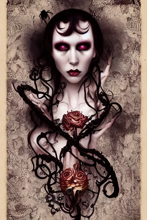 Prompt: haunted - punk, lovecraftian, art nouveau, by natalie shau