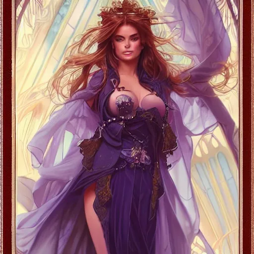 Prompt: portrait of a beautiful Carmen Electra, as cute brunette violet evergarden with big blue eyes, fantasy, intricate, elegant, highly detailed, digital painting, artstation, concept art, smooth, sharp focus, illustration, art by artgerm and greg rutkowski and alphonse mucha