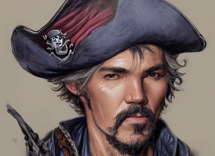 Image similar to a highly detailed pirate portrait of stephen strange, james gurney, james jean