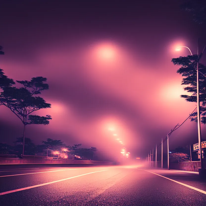 Image similar to one car JZX90 twin turbo drift middle of empty street, misty kanagawa prefecture, night, cinematic color, photorealistic, highly detailed,