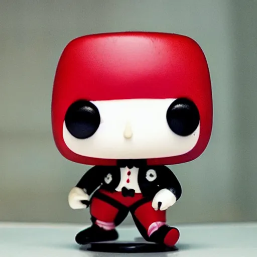 Prompt: funko pop of a deadpool wearing a tuxedo